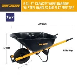 6 cu. ft. Barrow in a Box Steel Wheelbarrow with Never Flat Tire and Steel Handles by True Temper -GARDEN TOOLS Shop true temper wheelbarrows r6stffec 66 1000