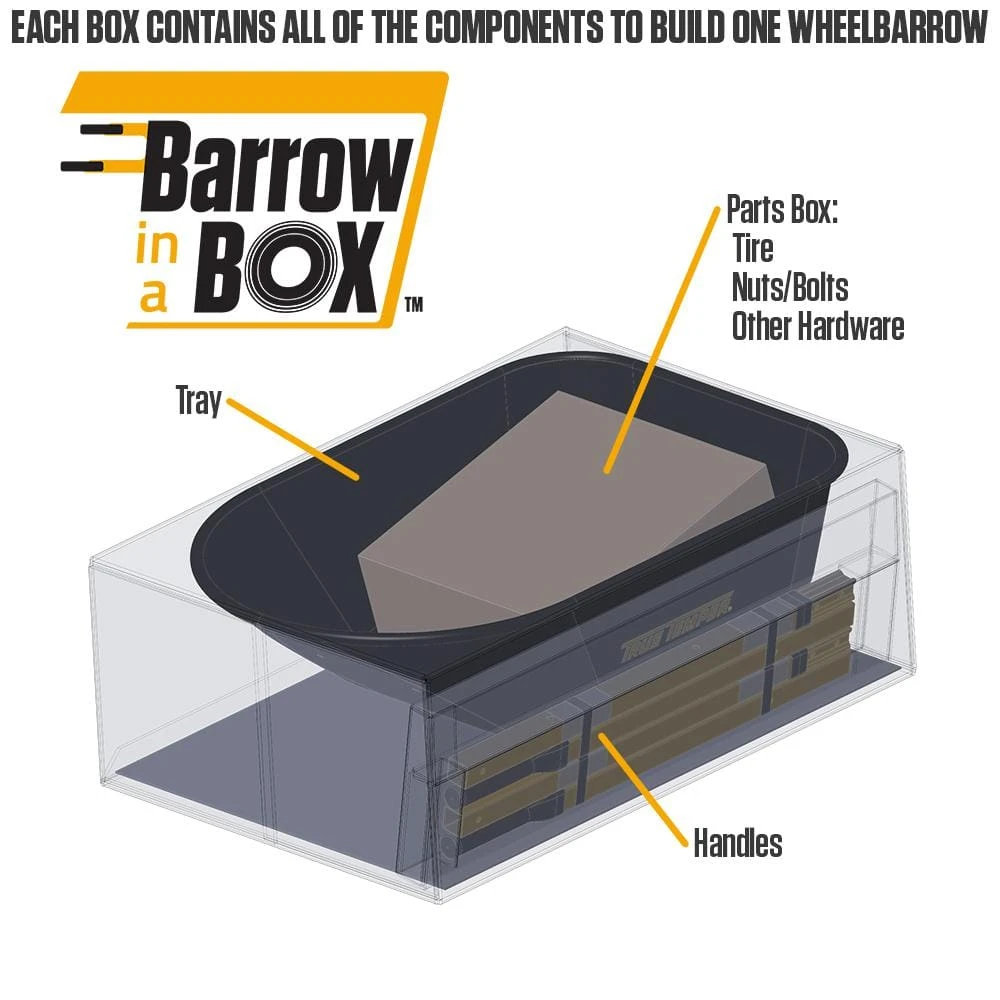 6 cu. ft. Barrow in a Box Steel Wheelbarrow with Steel Handles by True Temper 6 6 cu. ft. Barrow in a Box Steel Wheelbarrow with Steel Handles by True Temper - Image 4