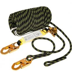 50 ft. Fall Protection Rope Polyester Roofing Rope Climbing Lanyard CE Compliant Fall Arrest Protection Equipment by VEVOR