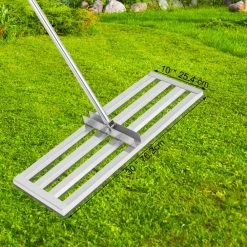 Drag Harrow 30 in. x 10 in. Lawn Leveler Tool Lawn Leveling Rake with 77 in. Handle Stainless Steel Soil Leveling Tool by VEVOR -GARDEN TOOLS Shop vevor landscaping rakes cdzpq30x10yc00001v0 4f 1000