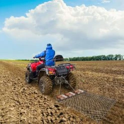 Drag Harrow 4 ft. x 5 ft. ATV Chain Harrow UTV Tractor Durable Harrow with 84 in. Handle Rake Grader Lawn Leveling Rake by VEVOR -GARDEN TOOLS Shop vevor landscaping rakes cdzpq45yc00000001v0 31 1000
