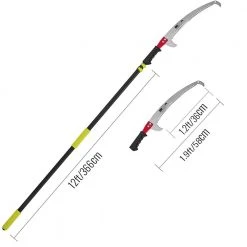 4 ft. to 12 ft. Telescopic Pole Saw Blade Length 12 in. Extendable Landscaping Pruning Saw for trimming Branches by VEVOR -GARDEN TOOLS Shop vevor pruning saws xzj4 2m0000000001v0 76 1000
