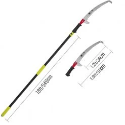 6 ft. to 24 ft. Telescopic Pole Saw Blade Length 14.4 in. Telescopic Landscaping Pruning Saws for Tree Trimming, Black by VEVOR 18 6 ft. to 24 ft. Telescopic Pole Saw Blade Length 14.4 in. Telescopic Landscaping Pruning Saws for Tree Trimming, Black by VEVOR -GARDEN TOOLS Shop vevor pruning saws xzj7 8m0000000001v0 76 1000