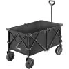 176 lbs. Capacity Collapsible Garden Cart in Black with 2 Drink Holders and Wheels by VIVOHOME 1 176 lbs. Capacity Collapsible Garden Cart in Black with 2 Drink Holders and Wheels by VIVOHOME -GARDEN TOOLS Shop vivohome garden carts x00267qxvv 64 1000