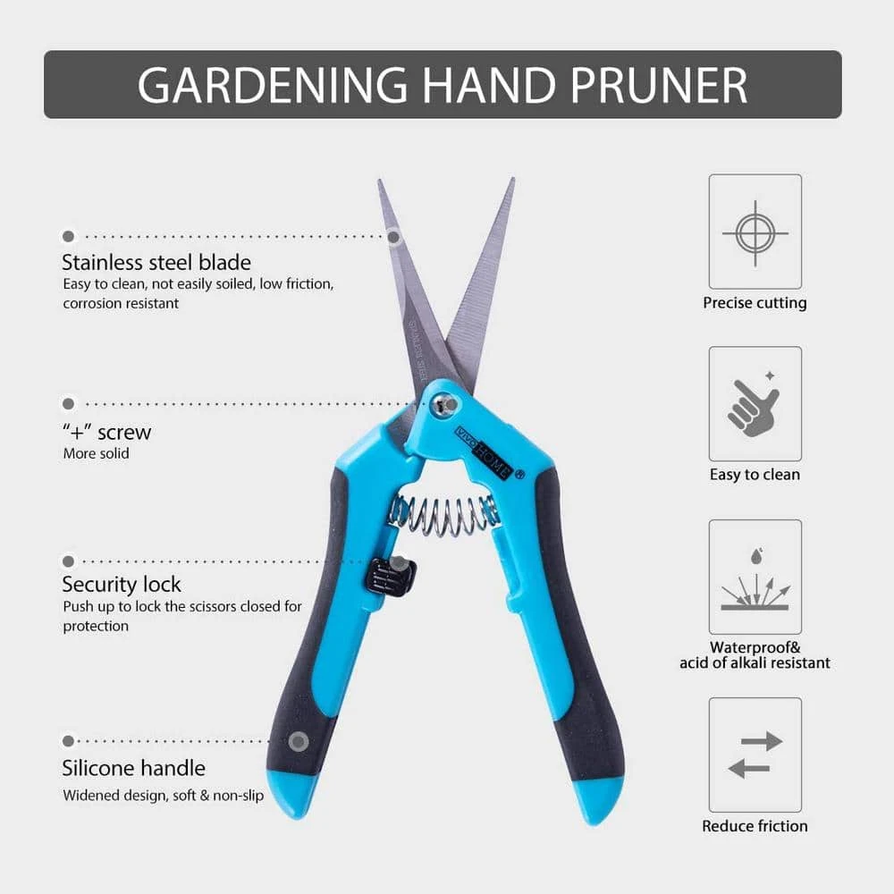 Stainless Steel Non-Stick Hand Pruner Pruning Shear (2-Pack) by VIVOHOME 4 Stainless Steel Non-Stick Hand Pruner Pruning Shear (2-Pack) by VIVOHOME - Image 2