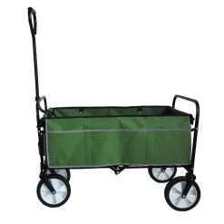 4.59 cu. ft. Metal Garden Cart in Green by waelph