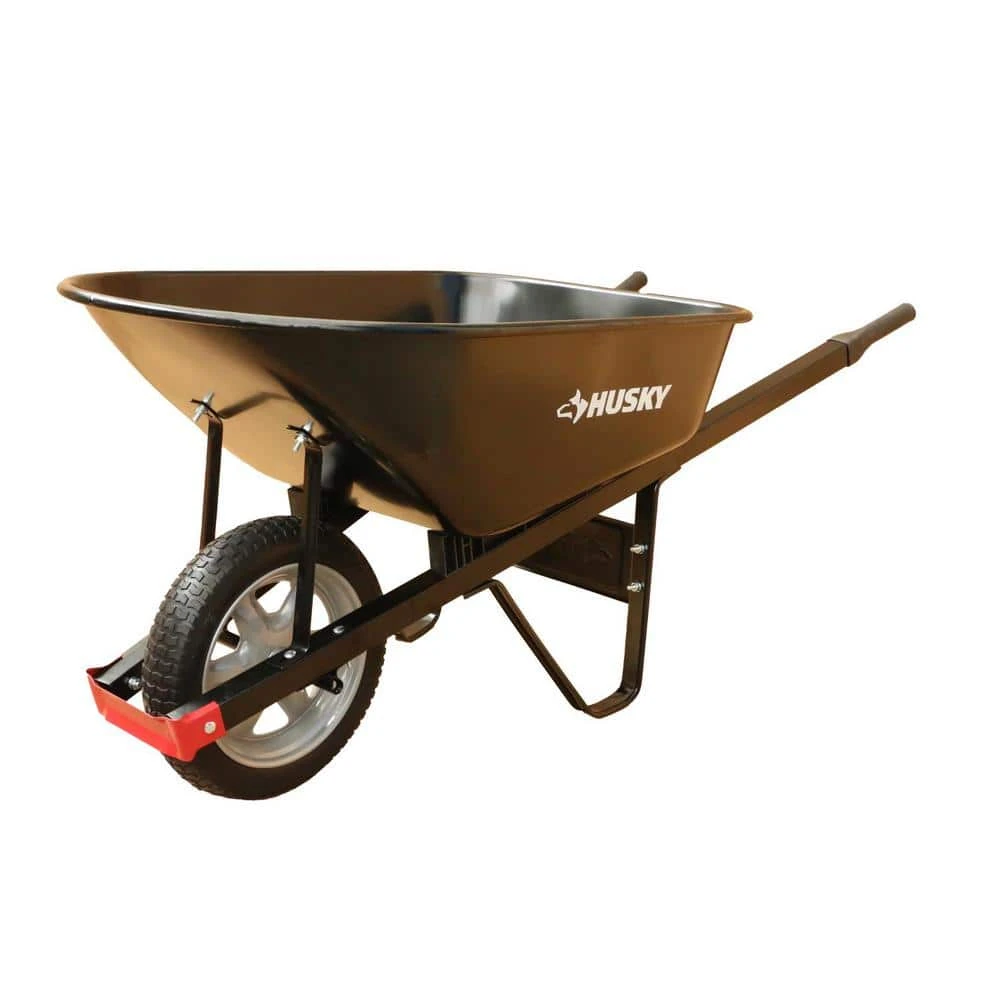 Husky 6 cu. ft. Steel Wheelbarrow with a Flat-Free Tire 11 Husky 6 cu. ft. Steel Wheelbarrow with a Flat-Free Tire - Image 9