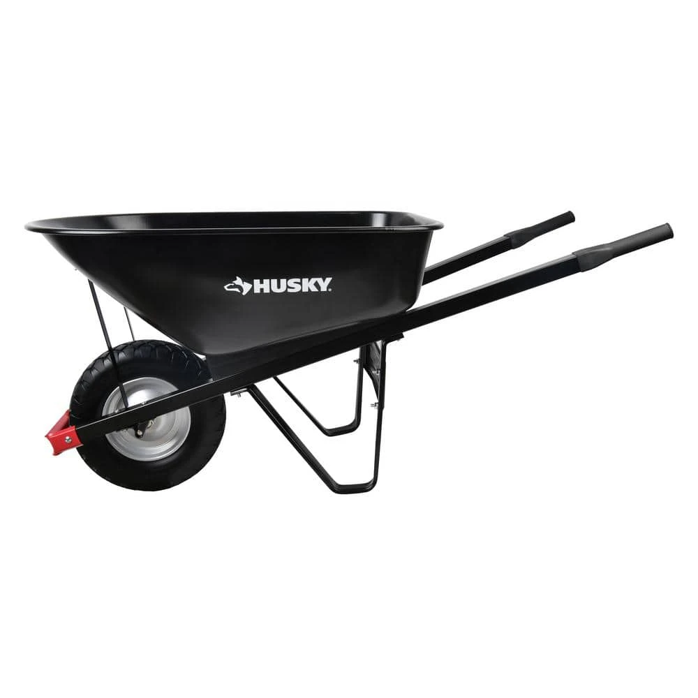 Husky 6 cu. ft. Steel Wheelbarrow with a Flat-Free Tire 12 Husky 6 cu. ft. Steel Wheelbarrow with a Flat-Free Tire - Image 10