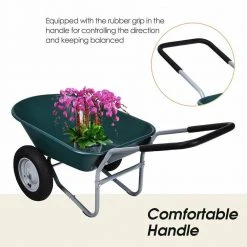 5 cu. ft. Plastic Garden Cart Wheelbarrow by ANGELES HOME -GARDEN TOOLS Shop wheelbarrows m35 8tl154gn 44 1000