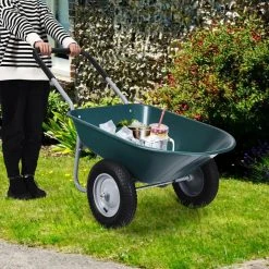 5 cu. ft. Plastic Garden Cart Wheelbarrow by ANGELES HOME -GARDEN TOOLS Shop wheelbarrows m35 8tl154gn 76 1000
