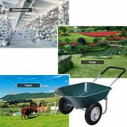 5 cu. ft. Plastic Garden Cart Wheelbarrow by ANGELES HOME -GARDEN TOOLS Shop wheelbarrows m35 8tl154gn fa 1000
