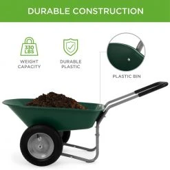 5 cu. ft. Plastic Wheelbarrow by Best Choice Products -GARDEN TOOLS Shop wheelbarrows sky2705 4f 1000