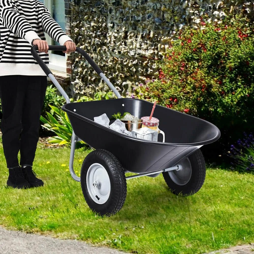 5 cu. ft. Plastic Garden Dolly Post Hole Digger Utility Cart Wheelbarrow by WELLFOR 10 5 cu. ft. Plastic Garden Dolly Post Hole Digger Utility Cart Wheelbarrow by WELLFOR - Image 8