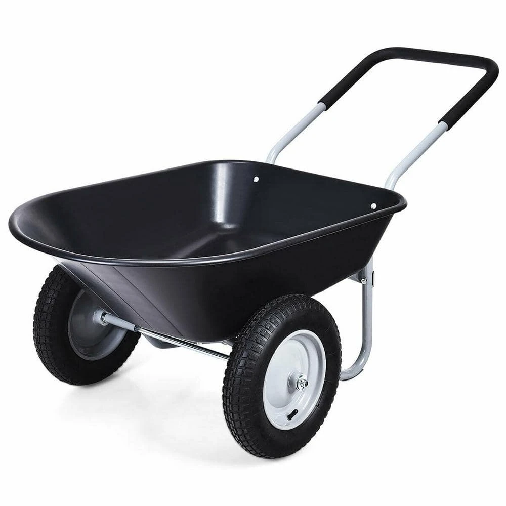 5 cu. ft. Plastic Garden Dolly Post Hole Digger Utility Cart Wheelbarrow by WELLFOR 3 5 cu. ft. Plastic Garden Dolly Post Hole Digger Utility Cart Wheelbarrow by WELLFOR