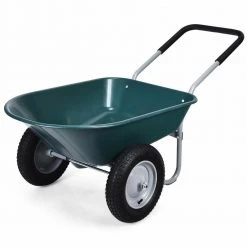 5 cu. ft. Plastic Garden Dolly Post Hole Digger Utility Cart Wheelbarrow by WELLFOR