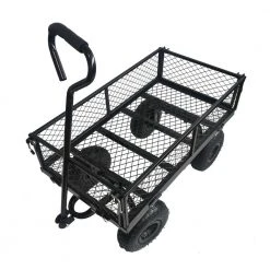 14 cu.ft. Black Steel Wagon Garden Cart by Willit