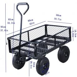 14 cu.ft. Black Steel Wagon Garden Cart by Willit -GARDEN TOOLS Shop willit garden carts yj bfbs400s fa 1000