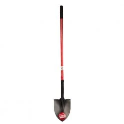 48 in. Fiberglass Handle Steel Head Shovel Round Point with - Heavy-Duty 16-Gauge by Workforce