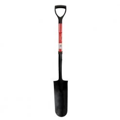 28 in. Drainage Spade with Fiberglass Handle - Heavy-Duty 16-Gauge Steel Head by Workforce