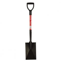 28 in. Garden Spade with Fiberglass Handle Heavy-Duty 16-Gauge Steel Head by Workforce