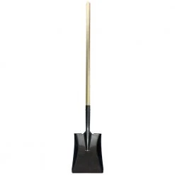 48 in. Square Point Shovel with Wooden Handle Heavy-Duty 16-Gauge Steel Head by Workforce