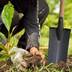 48 in. Rectangular Flat Edge Carbon Steel Spade Shovel with a 35 in. L Wood Handle by Worth Garden -GARDEN TOOLS Shop worth garden shovels t587a00 44 1000