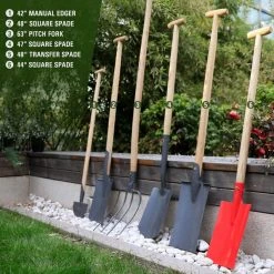 48 in. Rectangular Flat Edge Carbon Steel Spade Shovel with a 35 in. L Wood Handle by Worth Garden -GARDEN TOOLS Shop worth garden shovels t587a00 fa 1000