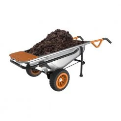 3 cu. ft. AeroCart Wheelbarrow, Dump and Yard Cart in One by Worx -GARDEN TOOLS Shop worx garden carts wg050 4f 1000